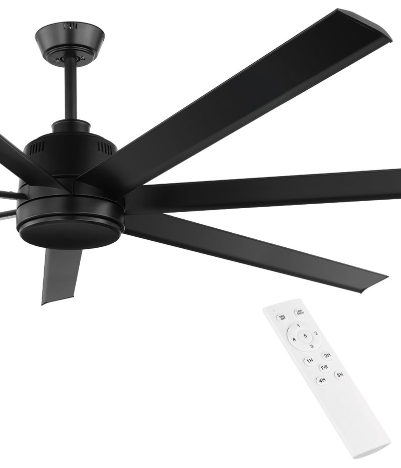 Eglo Tourbillion Black Fan with Remote 80 or 60 inch Sizes Available - Optional Light Kit