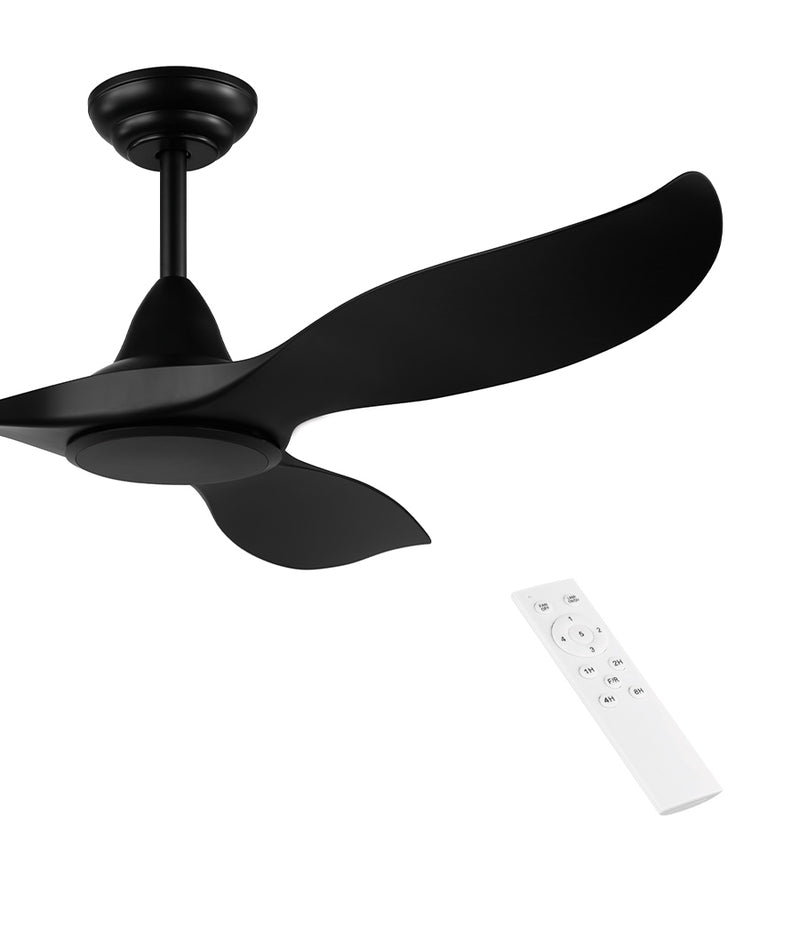 Black DC Ceiling Fan With Remote