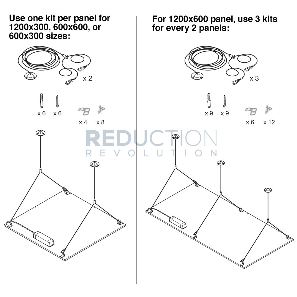 LED Panel Light Hanging Wire Suspension Kit