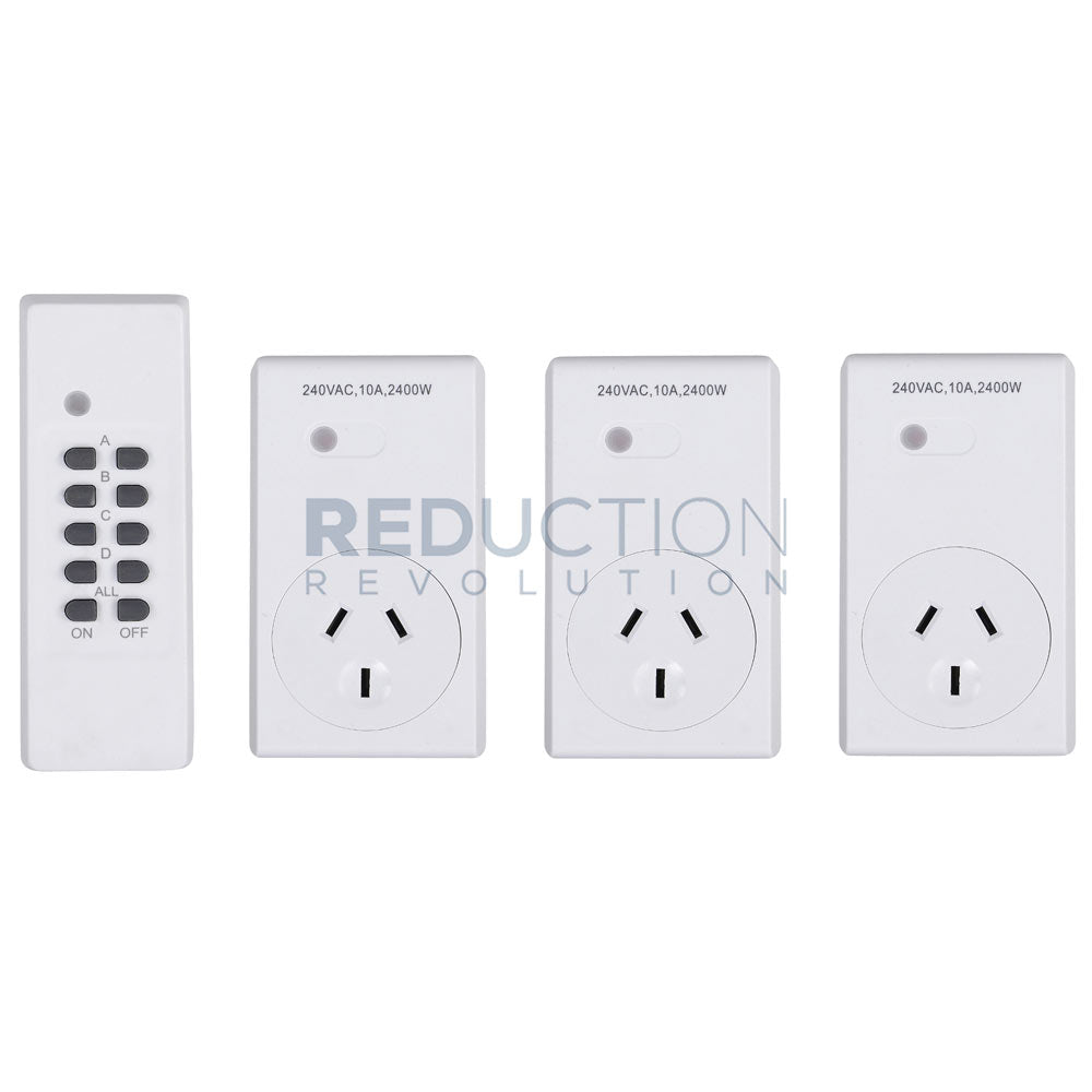 Led Remote Control Socket Remote Controlled Power Socket Set (3 Pack)
