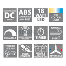 EGLO Noosa Teak Ceiling Fan With Light