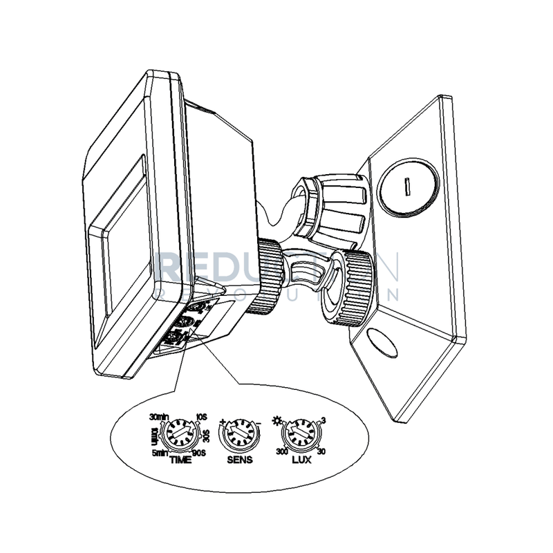 Outdoor Motion Sensor Adjustment Dials