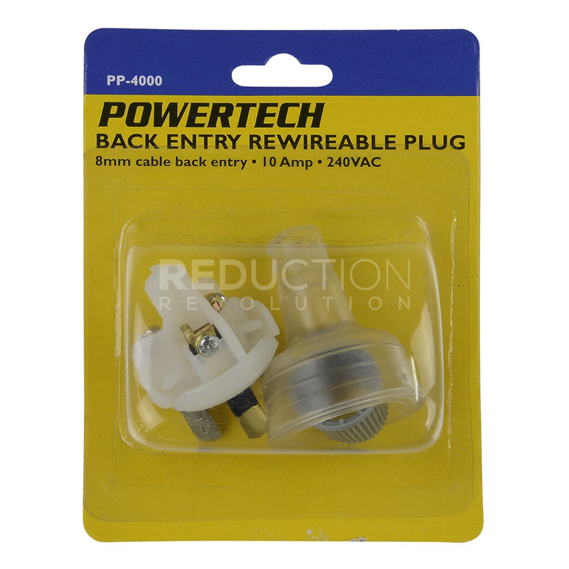 Powertech Rewireable Mains Power Plug Packaging