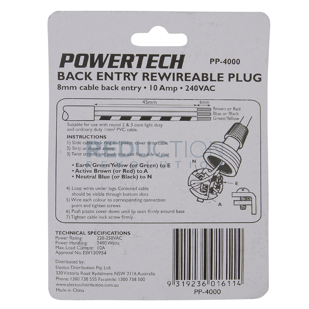 Powerscript 210 Plug 3 Pin Power Plug 240V 10A