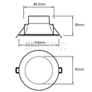 Philips Tri Colour LED Downlight 7.5W (90mm)