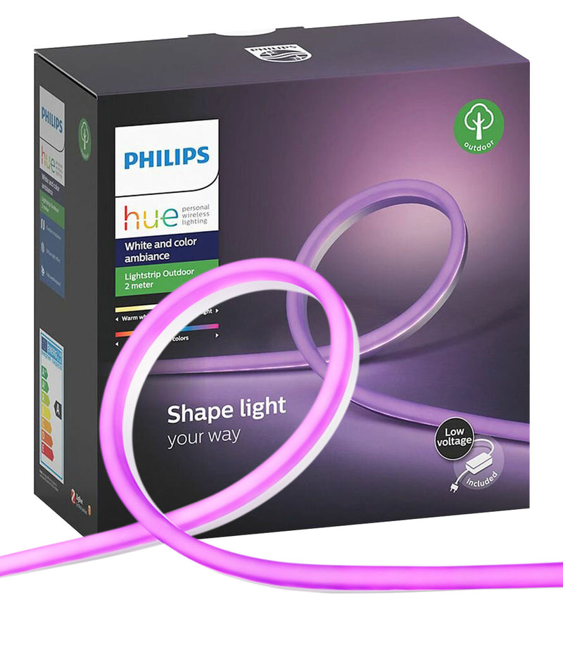 2m Outdoor Philips Hue Strip Light Kit - White & Colour