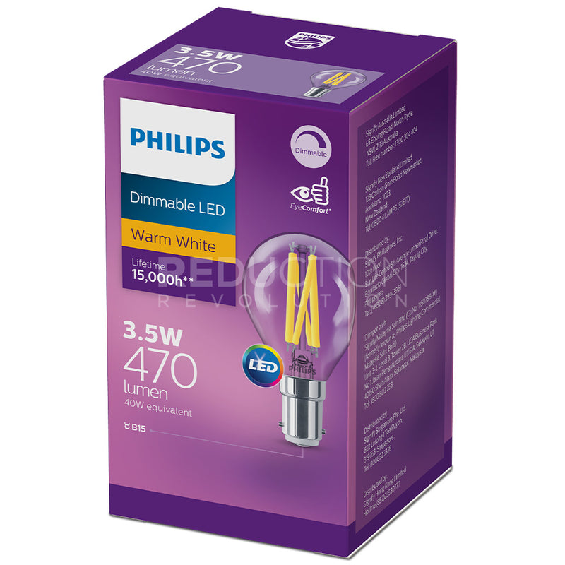 Philips LED Golf Ball Bulb B15 3.5W Dimmable