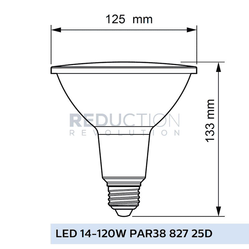 PAR38 LED Dimensions