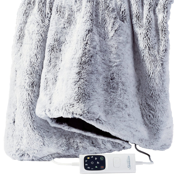 Sunbeam Heated Throw Blanket - Faux Fur Rug TRF4300