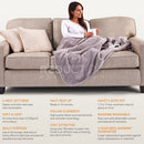 Sunbeam Sherpa Fleece Heated Throw