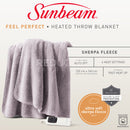 Sunbeam Sherpa Fleece Heated Throw